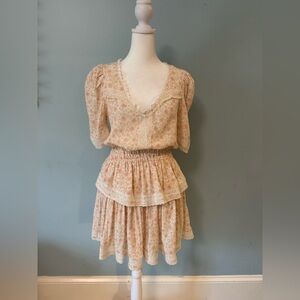 Olivaceous Puff Sleeve Dress size small